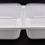 LRR 32oz 2-Comp (DT32) White Rectangle Container 150set/cs