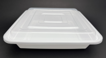 PCM 48oz Square White with Clear Lid Container 150sets