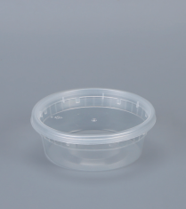 8oz Clear (QH08) Plastic Container with Lids 250sets/cs