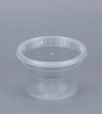 16oz Clear (QH16) Plastic Container with Lids 240sets/cs