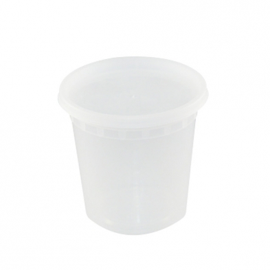 24oz Clear Plastic Container with Lids