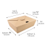 #3 66oz Kraft Togo Food Box 8x6x2.5" 200/cs