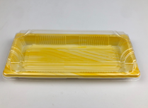 Wood Colour PET Sushi Tray (1102/01ML)226*90*45mm 400sets/cs