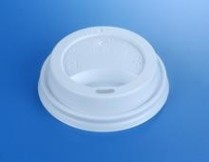 White Plastic Lid for 8oz Coffee Cup 1000/cs