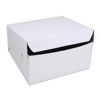 Cake Box White 12x12x4   100pcs/pk