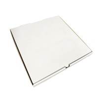 14" Pizza Box Cor. Wht/Brn 50/pk