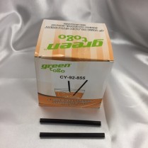 4" Black cocktail straw 7x102mm 250/box (9 box/cs)