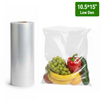 10.5x15" Low Den Product Roll Bag 30mic 4rolls/cs