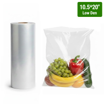 10.5x20" Low Den Produce Roll Bag 30mic 4rolls/cs
