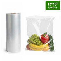 12x15" Low Den Produce Roll Bag 30mic 4rolls/cs