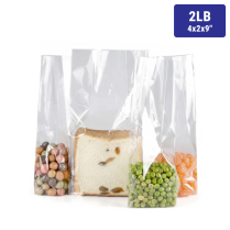 2LB 4x2x9" Poly Bag 0.85mil (POLY2LB) 200pcs/25bx/cs