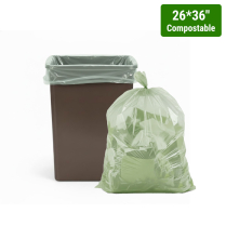 LEA654028 26x36" 0.85mil Compostable Bin Liner 165/cs