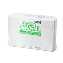 1ply 8F 15x16" White Swan Dinner Napkin 3000/cs