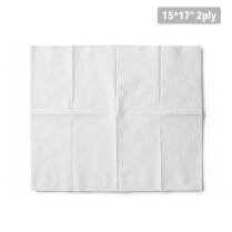 GreentoGo 2ply 8F 15x17" White Dinner Napkin 2500/cs