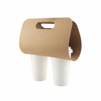 1700351 Kraft Paper 2 Cup Carrier 400/cs