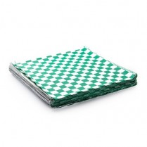 12x12" Green Checker Silicone Liner Paper (799974) 2000/cs