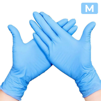 Intco AdvanCare Blue Nitrile Glove (M) 100/box (10box/cs)