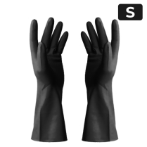 #7 Black Rubber Glove (Small) 33017 12pairs/pk