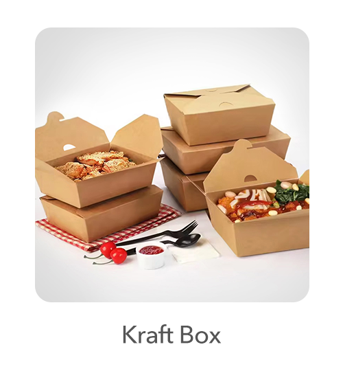 Kraft Boxes: Durable and eco-friendly, perfect for takeout and delivery services.