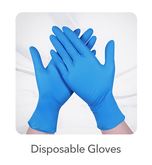 Disposable Gloves: Our collection features nitrile gloves in blue and black, offering excellent chemical resistance and durability. We also provide vinyl powder-free gloves suitable for individuals with latex allergies, and poly HDPE gloves ideal for light-duty tasks.