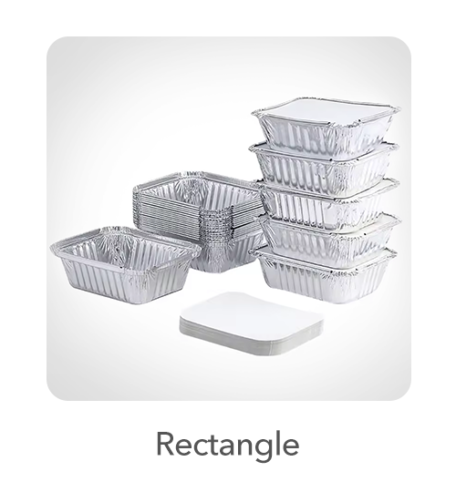 Rectangular Aluminum Food Containers: These versatile containers are perfect for baking, roasting, and serving a variety of dishes. Their sturdy construction ensures they can withstand high temperatures, making them ideal for oven use. Available in multiple sizes, they cater to different portion requirements and come with secure lids to maintain food freshness during transport.