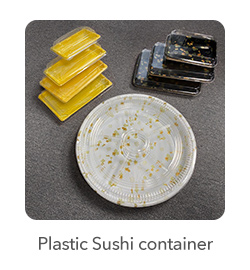 Plastic Sushi Containers: Designed to maintain the freshness and presentation of sushi and other delicate items, featuring clear lids for excellent visibility.