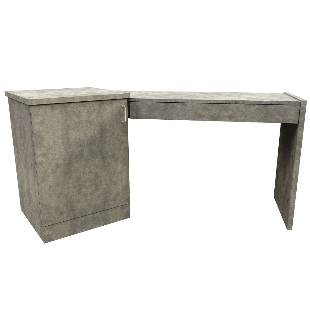 Angled Left Hand Table with 1 Door Pedestal