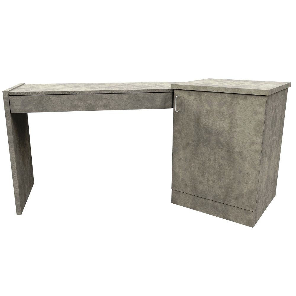Angled Right Hand Table with 1 Door Pedestal