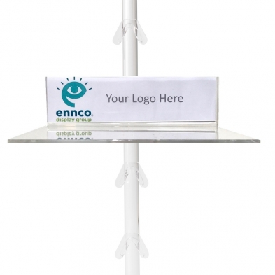 Acrylic Display Shelf, logo holder and shelf, small shelf, small acrylic display