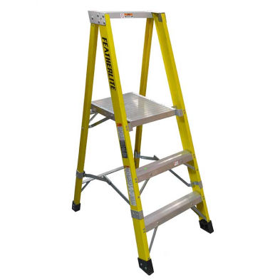 Fibreglass Enclosed 3 Step Plus Platform Ladder | Food Supplies ...