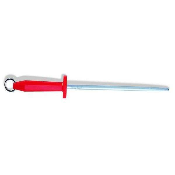F Dick Sharpening Steel Round Fine Cut Red 10 Food Supplies Distributing