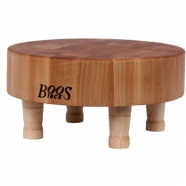 Boos Maple Cutting Board With Feet 12"Dia x 3" H