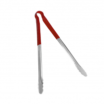 Kool Touch Tongs Red Handle 9"