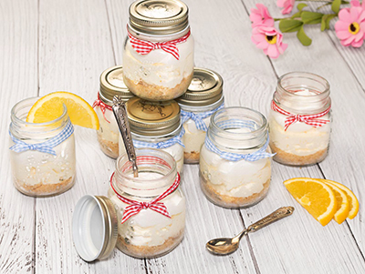 No-bake orange creamsicle mason jars