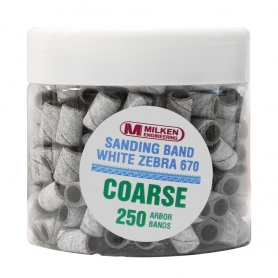 Milken Sanding Band White Zebra 250/Jar - Coarse SB674C