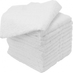 Facial Cloth (Towel) White 12"x12" - 1Dozen #D9345