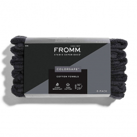 FROMM Colorsafe Cotton Towels 6PK Black 65006