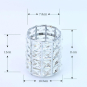 Crystal Brush Holder Silver B-CBH-S 00252