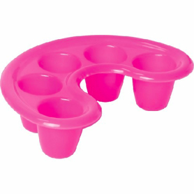 Soft Plastic 5 Finger Manicure Bowl - Hot Pink MB310-HP