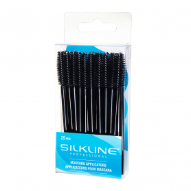 Silkline Mascara Applicators 25PK Straight Black SLMASCAPPC