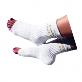 Original Pedi-Sox White - Gold Metallic Logo PS-102