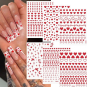 Red Love Heart Nail Stickers Set 6pcs 18050