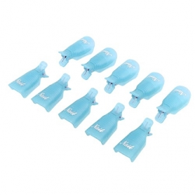 Berkeley Soak-Off Clips Teal Light Blue 10pcs NW210-TE