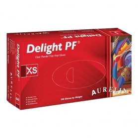 Aurelia Delight PF Vinyl Powder-Free Gloves 100PK XS 38225