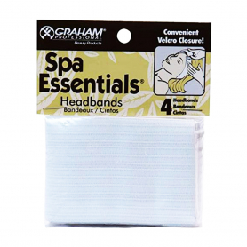 Graham Spa Essentials Disposable Headband White 4pk #53300