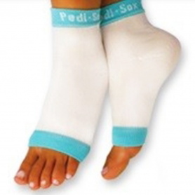 California Pedi-Sox White/Blueberry Trim PS-L-602