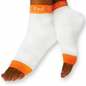 California Pedi-Sox White/Tangerine Trim PSL-604