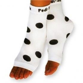 California Pedi-Sox White/Black Polka-Dots PS-L-608