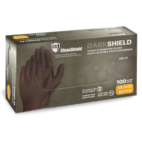 CleanShield Nitrile Exam Gloves Black 100pcs M 120BLK