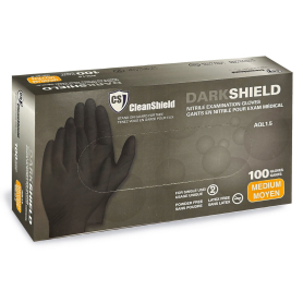 CleanShield Nitrile Exam Gloves Black 100pcs M 120BLK